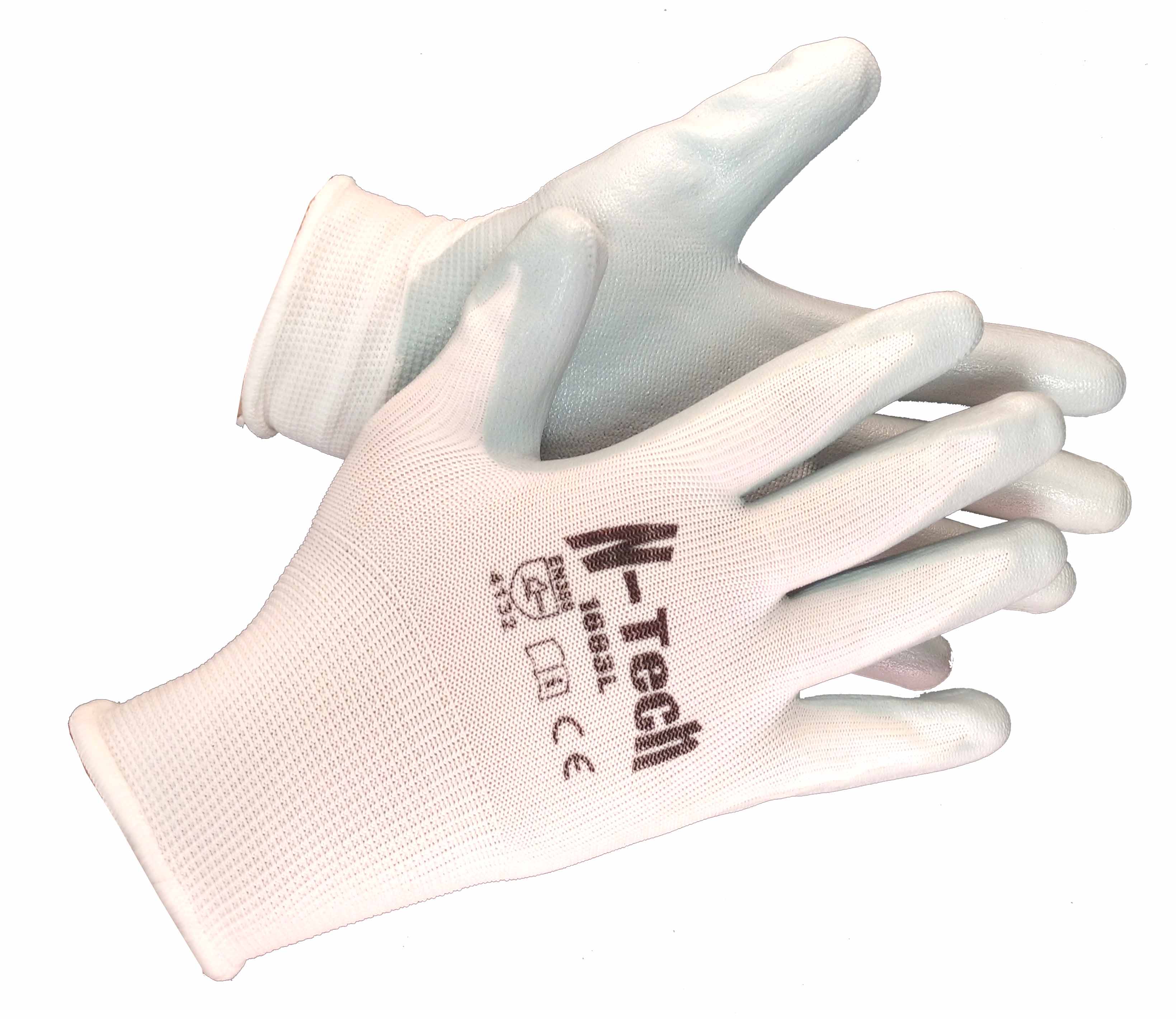 (image for) Grey Nitrile on 13 ga White Nylon Liner, 12 dz
